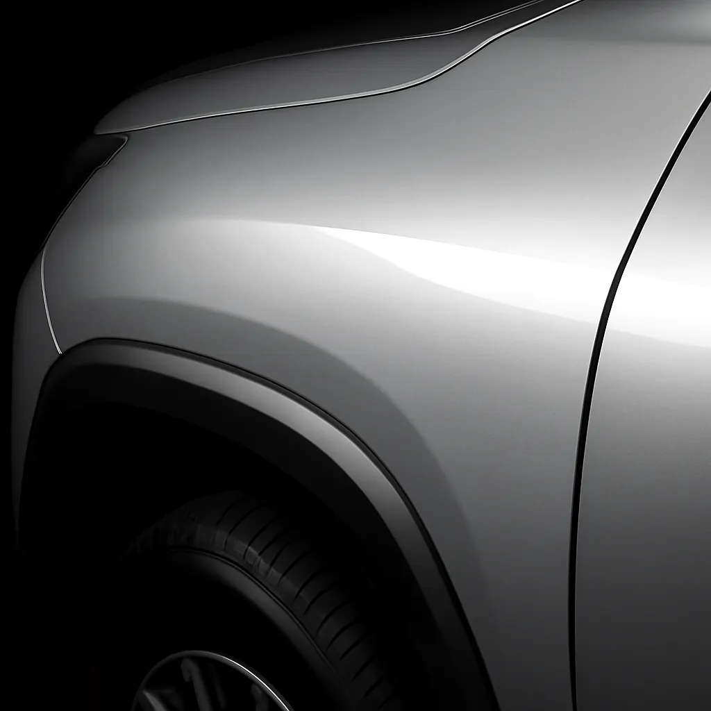 After exterior detailing — clean sealant-protected paint surface